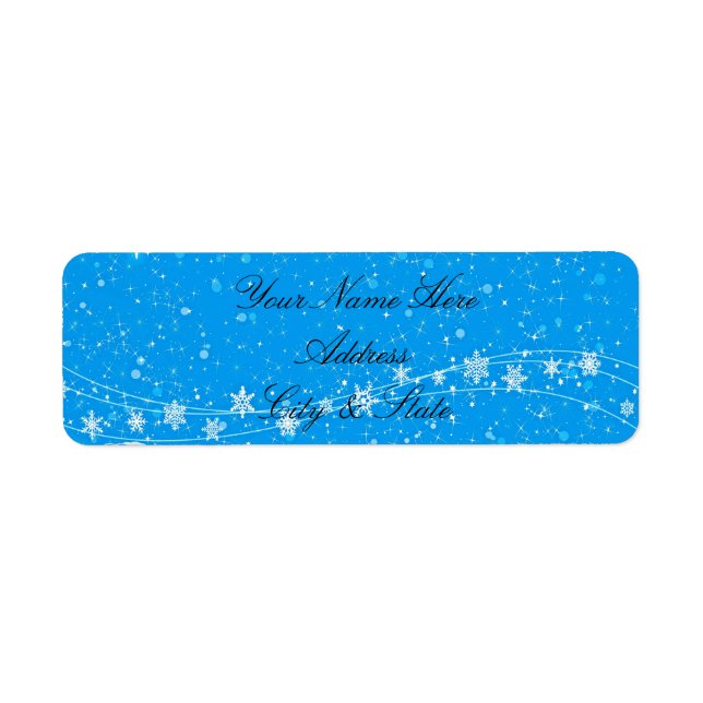 Snowflakes Label (Front)