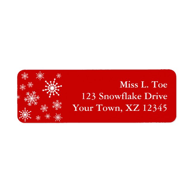 Snowflakes Label (Front)