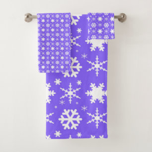 Snowflakes Lavender  Bath Towel Set