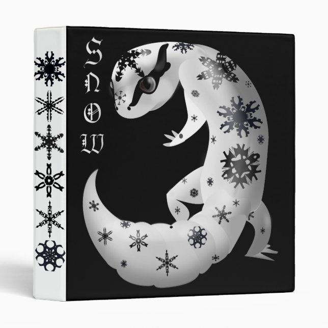 Snowflakes Leopard Gecko Binder (Front/Spine)