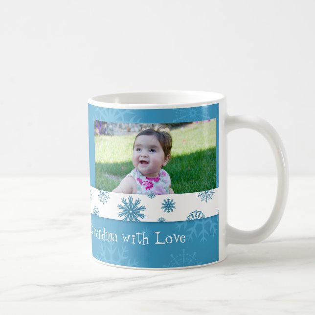 Snowflakes Merry Christmas Grandma Mug (Right)