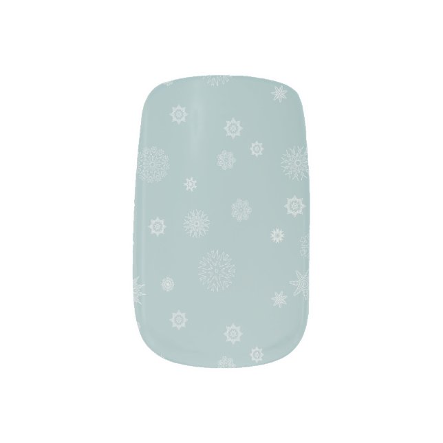Snowflakes Minx Nail Wraps (Left Thumb)