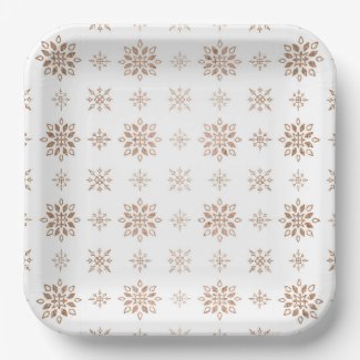 Snowflakes Modern Simple Elegant Winter Christmas 