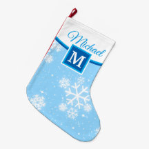 Snowflakes / Monogram / Your Name & Color