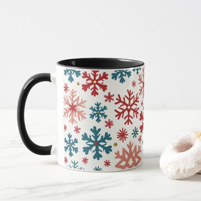 Snowflakes Mug (With Donut)