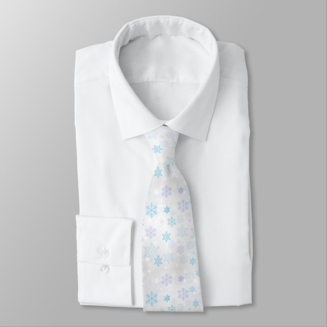 Snowflakes Neck Tie (Tied)