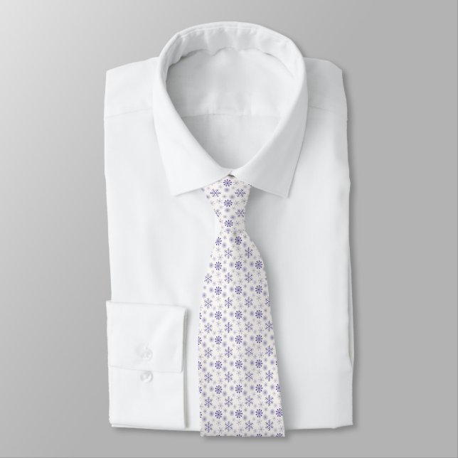 Snowflakes Neck Tie (Tied)