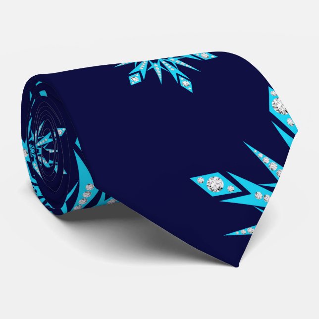 Snowflakes Neck Tie (Rolled)