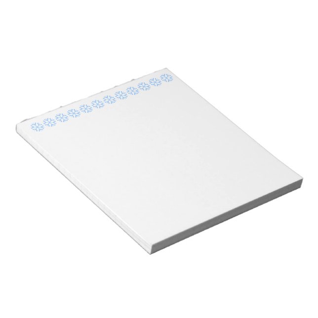 Snowflakes Notepad (Angled)
