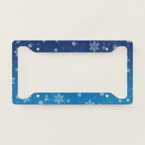 Snowflakes _ Number Plate Frame