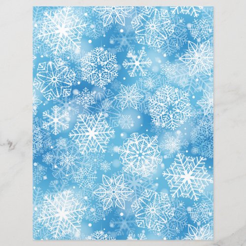 Snowflakes on blue