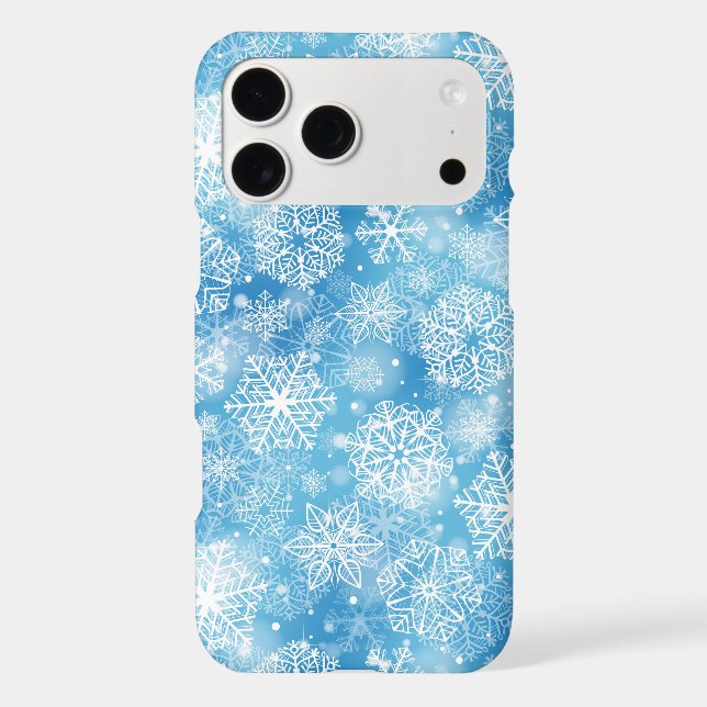 Snowflakes on blue Case-Mate iPhone case (Back)