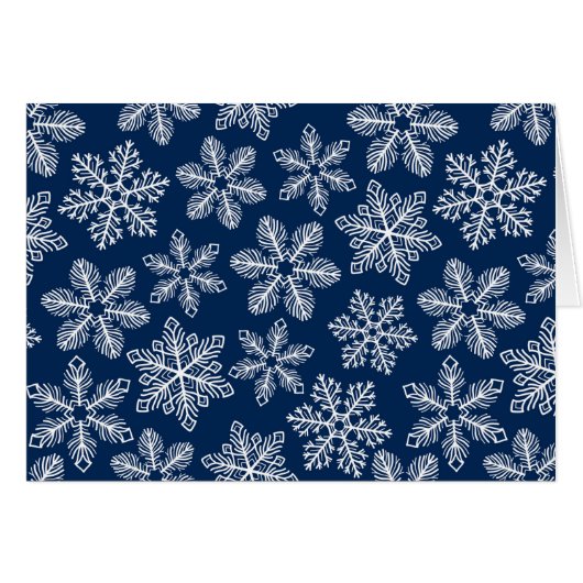 Snowflakes on dark blue (Front Horizontal)