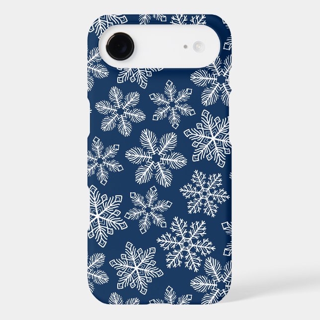 Snowflakes on dark blue Case-Mate iPhone case (Back)