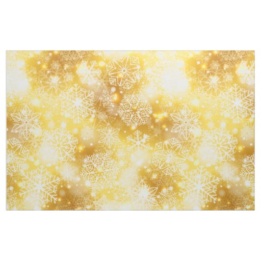 Snowflakes on golden fabric