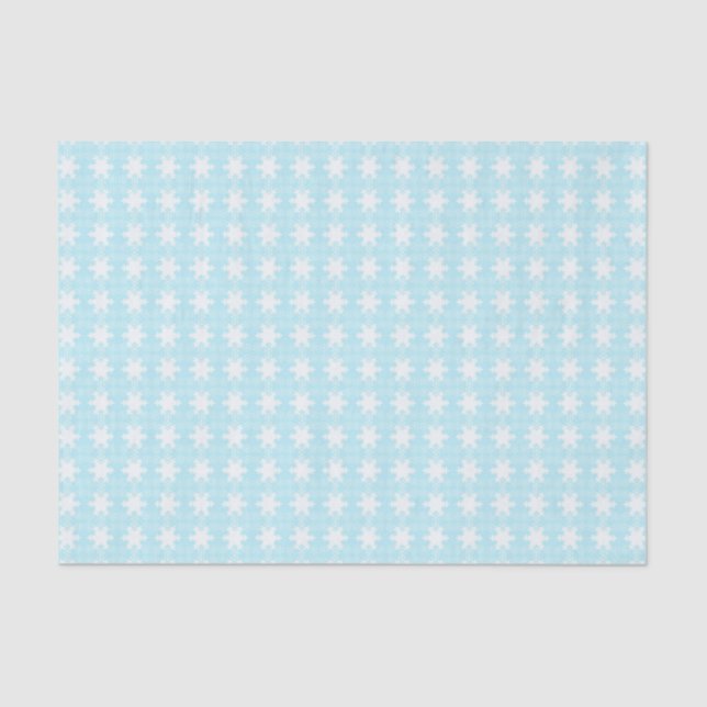 Snowflakes on Light Blue Tissue Paper (Front)