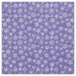 snowflakes on lilac violet snowstorm background fabric