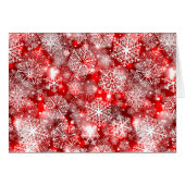 Snowflakes on red (Front Horizontal)
