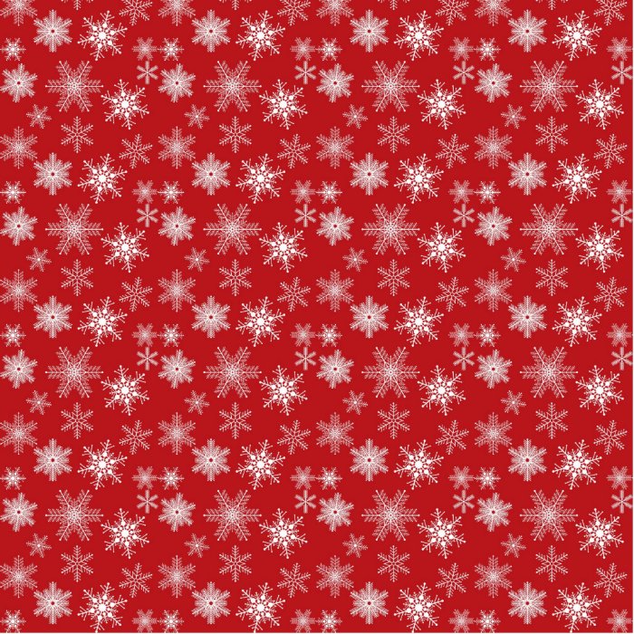 Snowflakes on Red Background Photo Cut Out