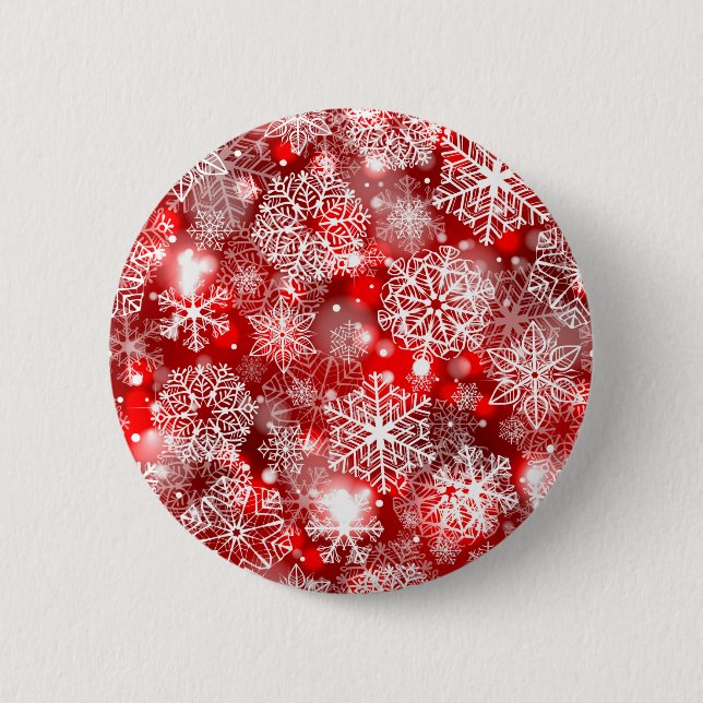 Snowflakes on red button (Front)