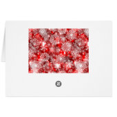 Snowflakes on red cards (Back Horizontal)