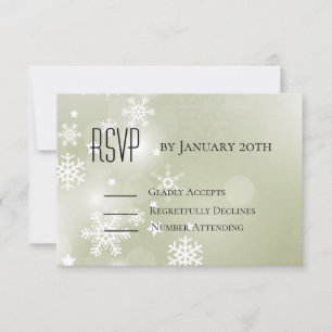 Snowflakes on Sage RSVP with Sage Back