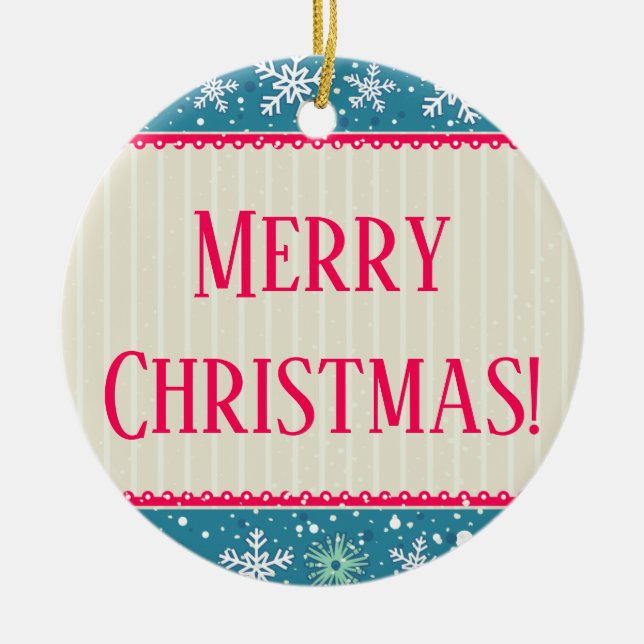 Snowflakes Ornamnet Ceramic Ornament (Front)