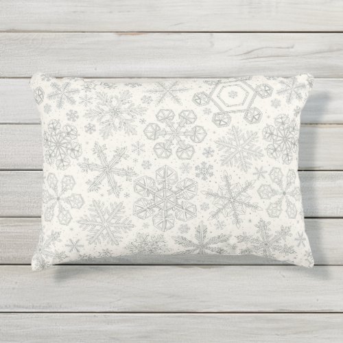 Snowflakes Outdoor Pillow