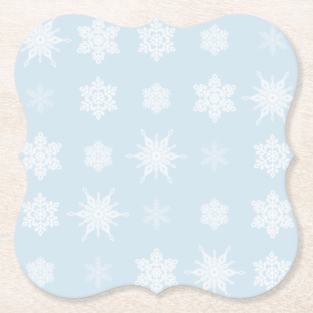Snowflakes Paper Coaster (Front)