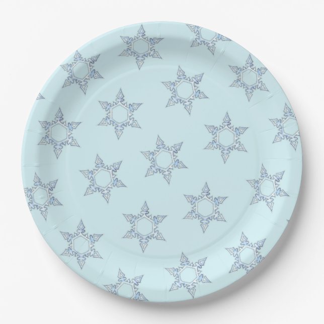 Snowflakes Paper Plates (Front)