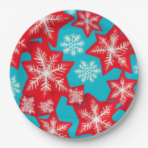 Snowflakes Paper Plates