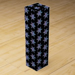 Snowflakes, pastel Iridescent crystal on black Wine Gift Box<br><div class="desc">Digital rendering of a real snowflake in multi,  iridescent,  icy colors on a black background</div>