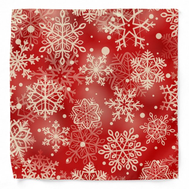 Snowflakes pattern bandana (Front)