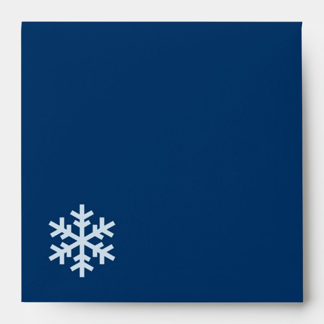 Snowflakes Pattern Blue envelope (Front)