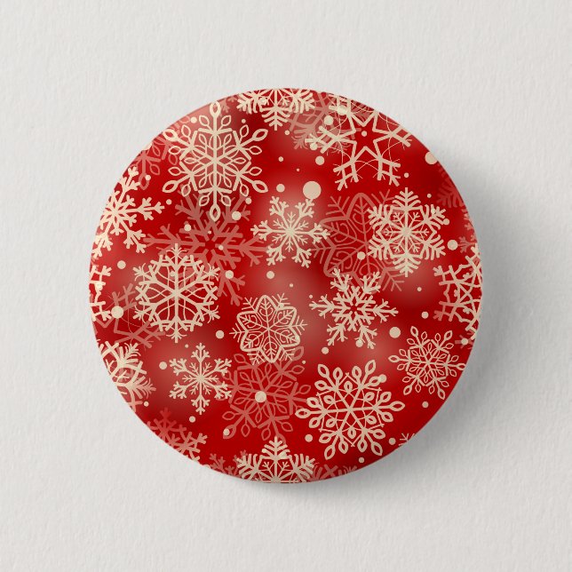 Snowflakes pattern button (Front)