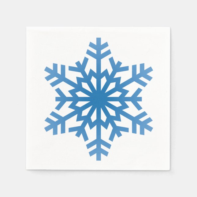 Snowflakes Pattern Christmas Paper Napkins (Front)