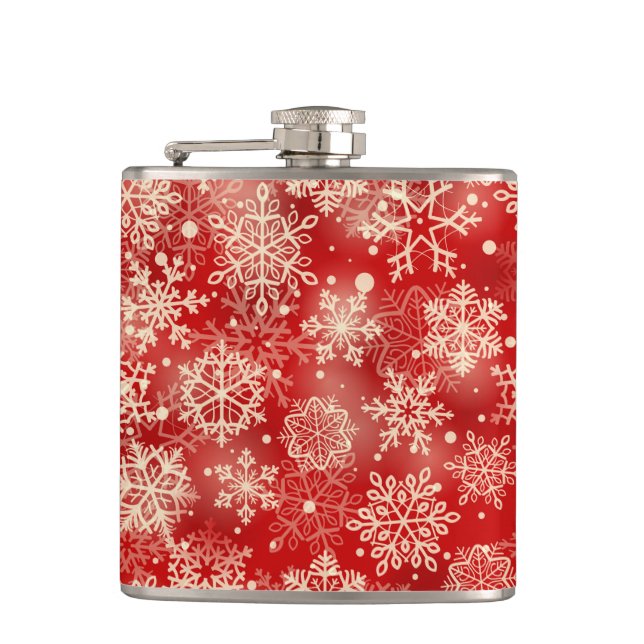 Snowflakes pattern flask (Front)