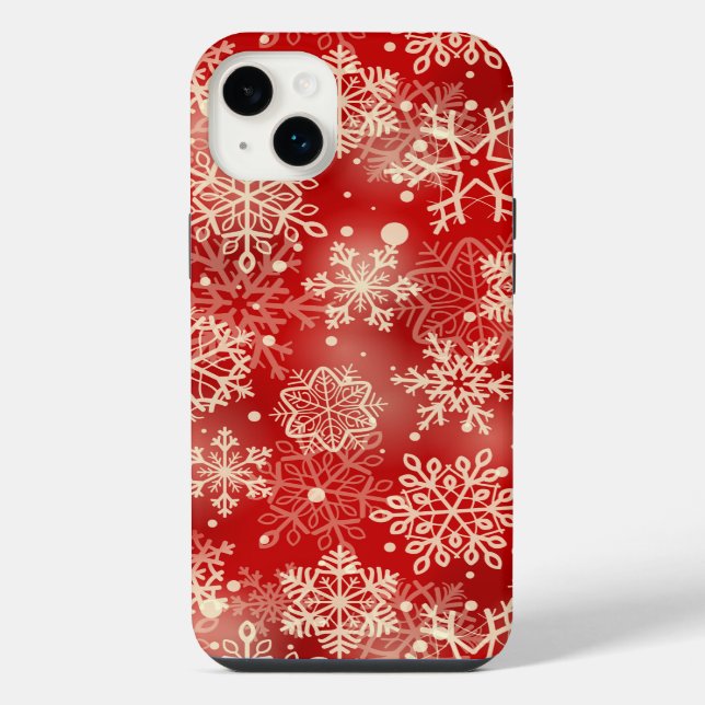 Snowflakes pattern iphone case (Back)