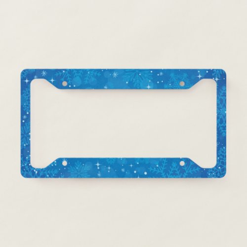 Snowflakes Pattern License Plate Frame