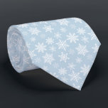 Snowflakes Pattern Neck Tie<br><div class="desc">White Snowflakes pattern on the light blue background. An elegant Christmas holiday gift for dad,  brother,  son,  boyfriend,  husband,  grandfather or uncle.</div>