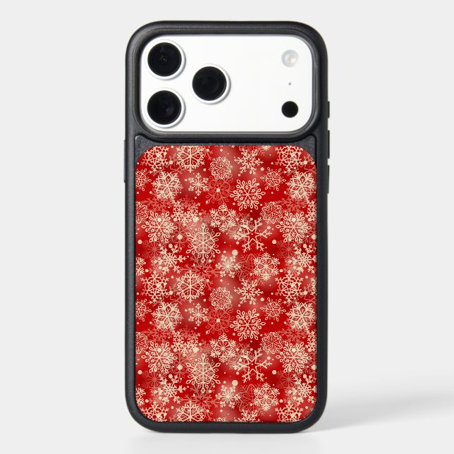 Snowflakes pattern otterbox iPhone case (Back)