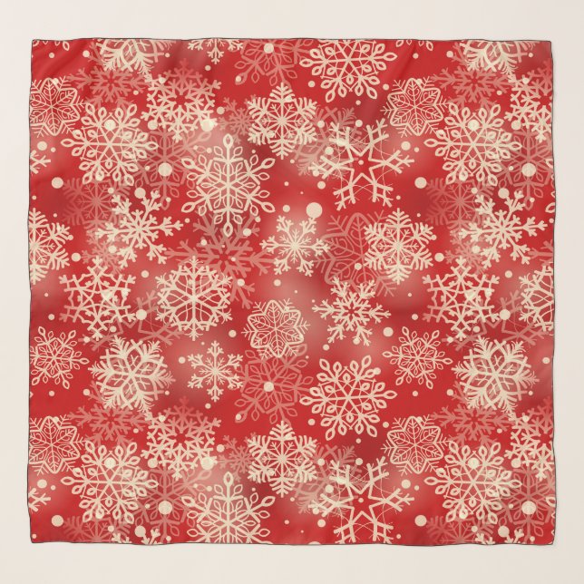 Snowflakes pattern scarf (Front)