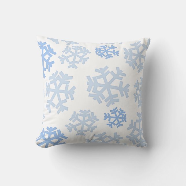 Snowflakes Pattern Throw Pillow (Front)