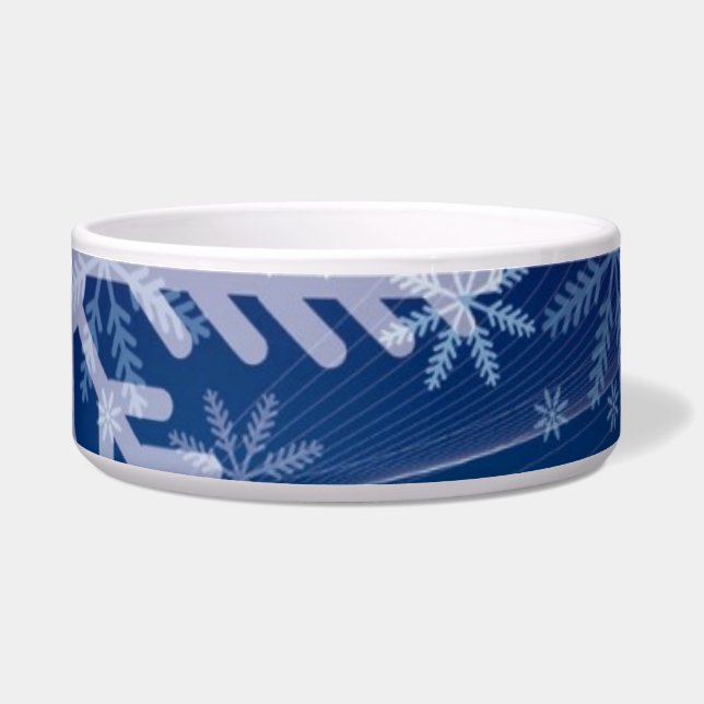 Snowflakes Pet Bowl (Front)