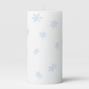 Snowflakes Pillar Candle