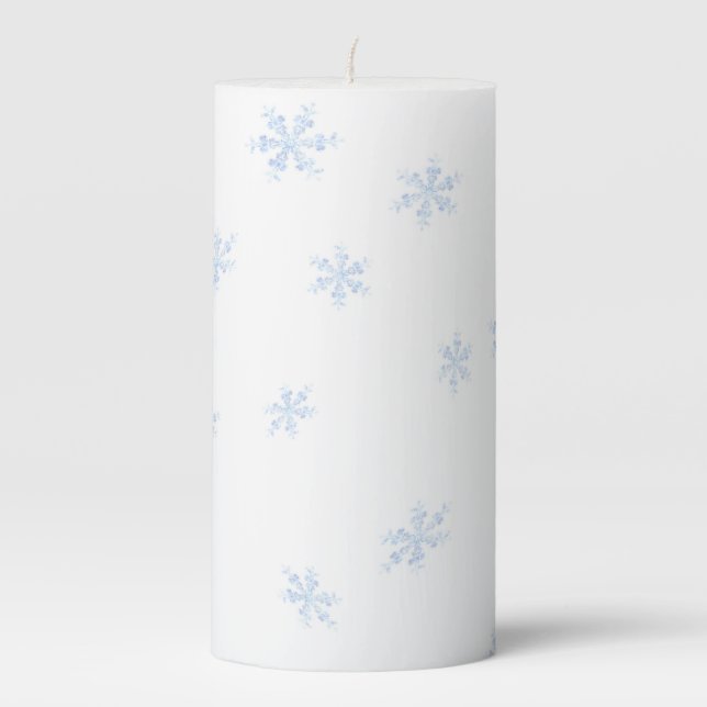 Snowflakes Pillar Candle (Front)