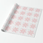 Snowflakes Pink Silver Winter Baby Shower