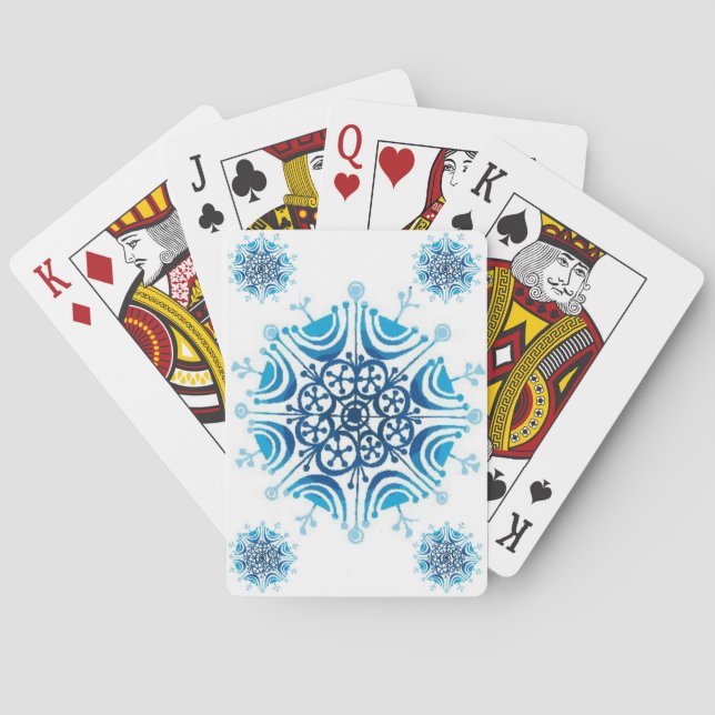 Snowflakes - poker cards (Back)
