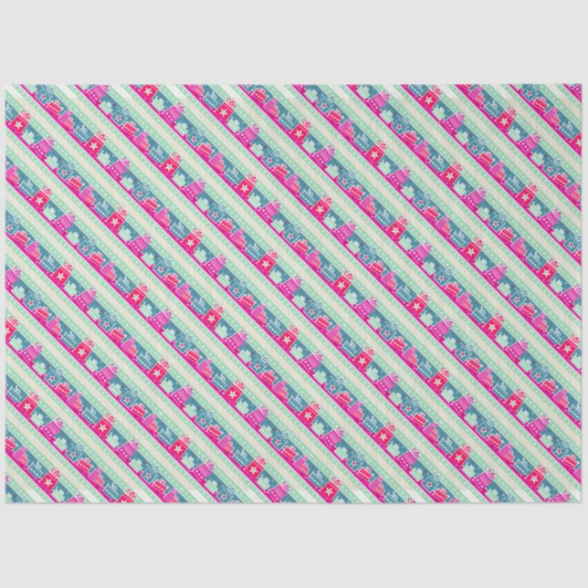 Snowflakes & Presents Tissue Paper (Front)