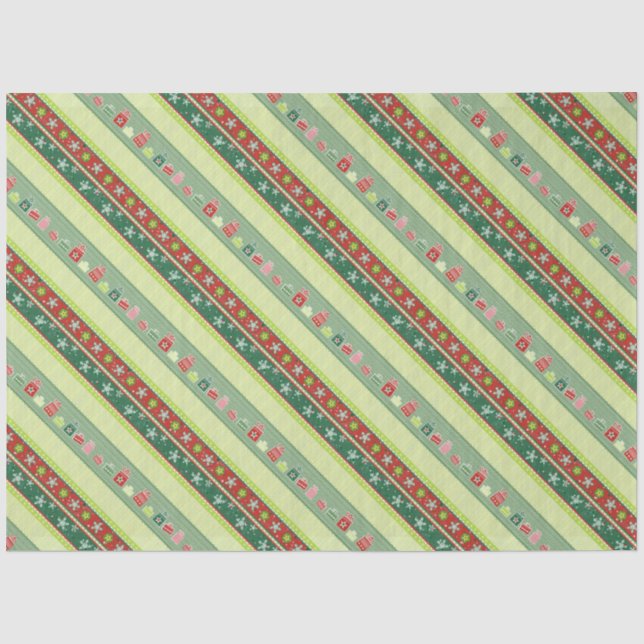 Snowflakes & Presents Tissue Paper (Front)